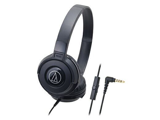 オーディオテクニカ 【密閉型/リモコンマイク付き】audio-technica オーディオテクニカ ATH-S100iS BK ブラック ヘッドホン 有線 有線ヘッドホン ポータブルヘッドホン 密閉型ヘッドホン 遮音 ヘッドフォン マイク付き