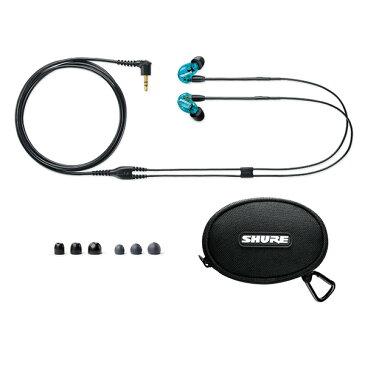 高音質 イヤホン SHURE シュア SE215SPE ブルー UNIケーブル付属【SE215SPE-B-UNI-A】 カナル型 イヤホン 【送料無料】【2年保証】