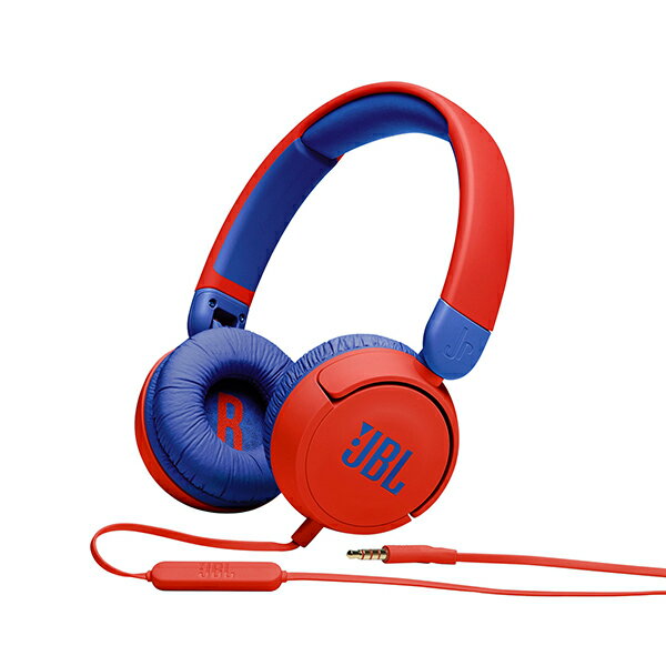 ヘッドホン 子供用 JBL JR310 レッド/ブルー【JBLJR310RED】 キッズモデル マイク付き 折りたたみ可 オンライン授業