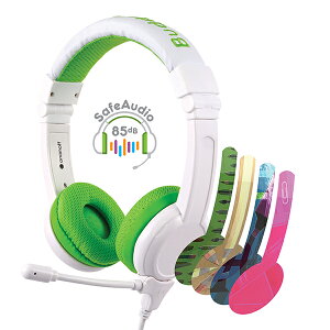 ヘッドホン 有線 マイク付き 子供用 ONANOFF BuddyPhones School+ Green オナノフ キッズモデル オンライン授業 ボイスチャット