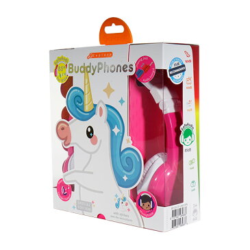 onanoff オナノフ BuddyPhones Unicorn Foldable with Mic Pink かわいい子供用ヘッドホン ヘッドフォン ギフト プレゼント 【1年保証】