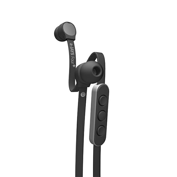 カナル型イヤホン(イヤフォン) JAYS a-JAYS Four+ iOS Black/Sil...