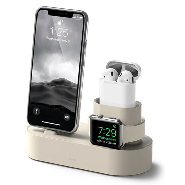 elago エラゴ Charging Hub for iPhone / AirPods / Apple Watch クラッシックホワイト AirPods iPhone AppleWatchを整理して充電できるスタンド 【EL_IAASTSC3S_CW】 【送料無料】