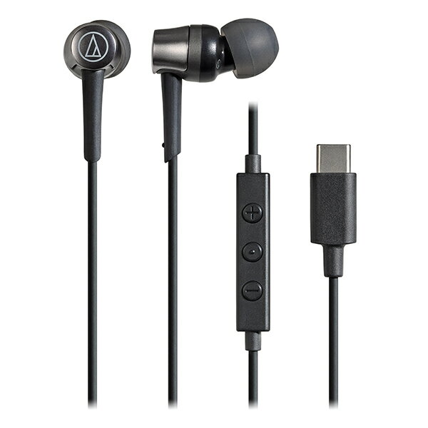 audio-technica ATH-CKD3C BK ブラック イヤホン 有線 USB Type-C マイク付き オーディオテクニカ