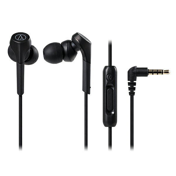 【5/15限定★抽選で最大100 ポイントバック！(要エントリー)】audio-technica オーディオテクニカ ATH-CKS550XiS BK(ブラック) リモコン付き 高音質 カナル型 イヤホン イヤフォン マイク付き 【1年保証】 【送料無料】