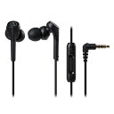 【4/18 ダイヤモンド会員様限定 ポイント10倍 (要エントリー)】audio-technica オーディオテクニカ ATH-CKS550XiS BK(ブラック) リモコン付き 高音質 カナル型 イヤホン イヤフォン マイク付き 【1年保証】 【送料無料】