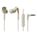 【5/1限定★抽選で最大100 ポイントバック！(要エントリー)】audio-technica オーディオテクニカ ATH-CKS550XiS CG(シャンパンゴールド) リモコン付き 高音質 カナル型 イヤホン イヤフォン マイク付き 【1年保証】 【送料無料】