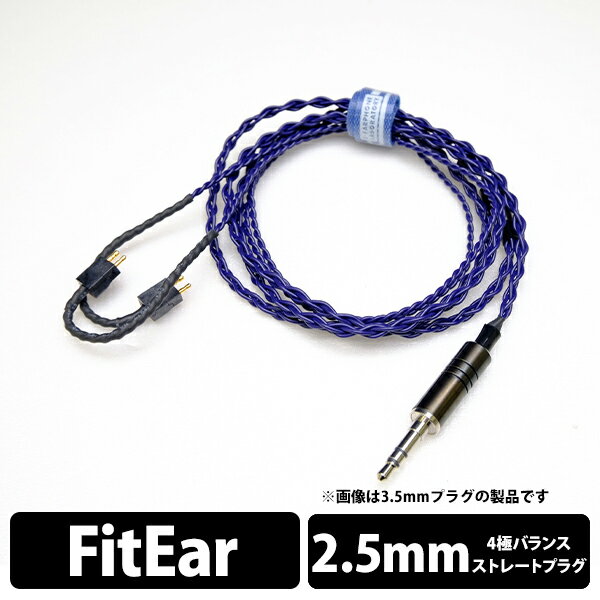 【FitEar/2.5mm】 e☆イヤホン・ラボ Iolite FitEar-2.5mm(イヤーループ仕様) 120cm イヤホンケーブル リケーブル eイヤホンラボ【送料無料】