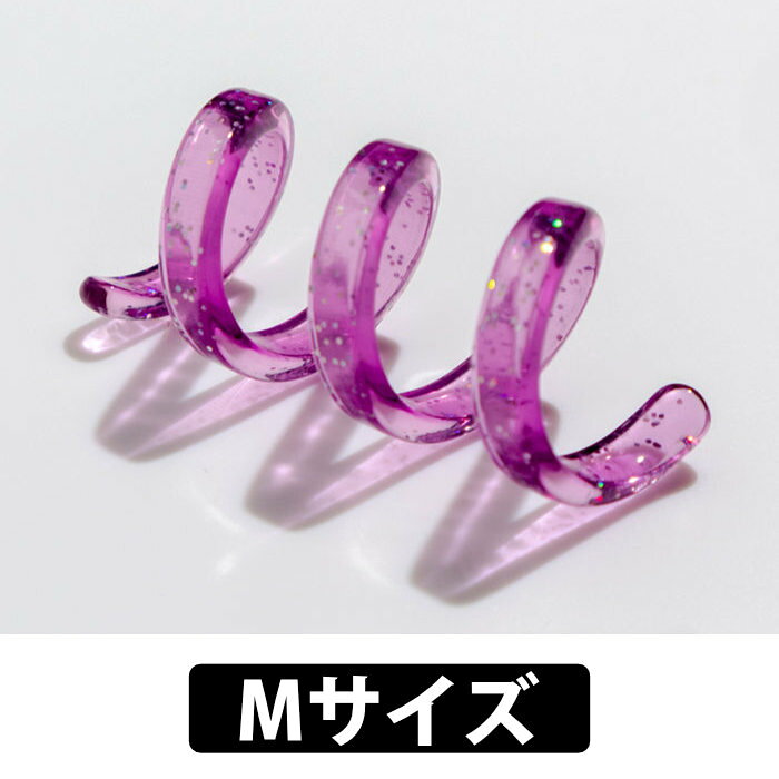 e☆イヤホン・ラボ くるくる グリッターパープル (M) ＜ケーブル留アクセサリ＞ イ...