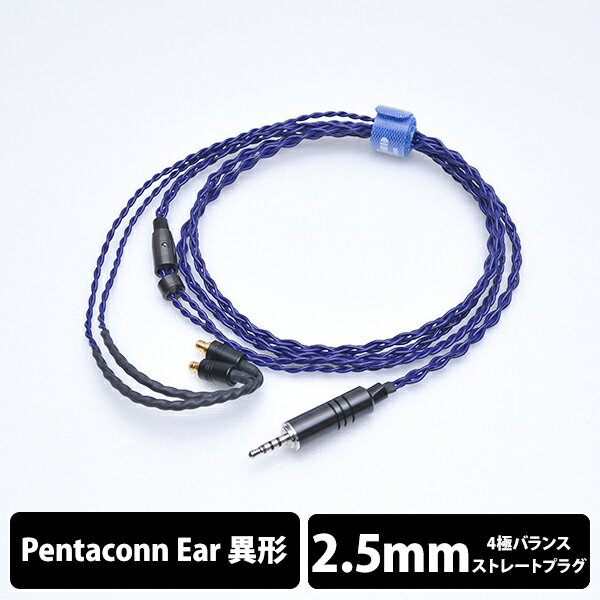 【Pentaconn ear/2.5mm】 e☆イヤホン・ラボ Iolite Pentaconn ear-2.5mm(イヤーループ仕様) 120cm イヤホンケーブル リケーブル eイヤホンラボ 【送料無料】