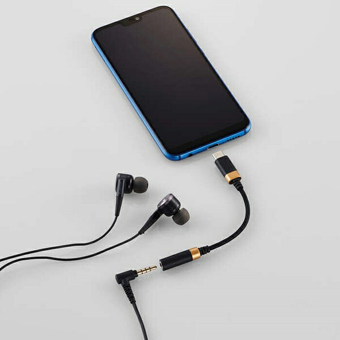 ELECOM USB Type-C-3.5mm変換ケーブル (高耐久) ブラック 変換アダプター 変換ケーブル DAC オーディオアクセサリー ハイレゾ エレコム e-earphone-10038273 eイヤホン楽天市場店 サンプル画像2
