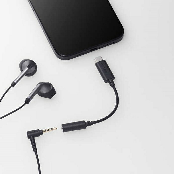 ELECOM USB Type-C-3.5mm変換ケーブル ブラック 変換アダプター 変換ケーブル DAC オーディオアクセサリー エレコム e-earphone-10038272 eイヤホン楽天市場店 サンプル画像2