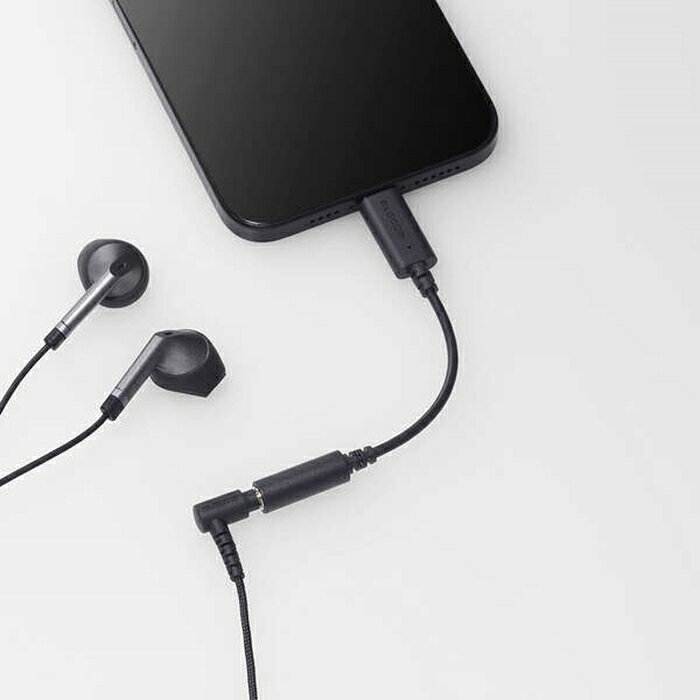 ELECOM USB Type-C-3.5mm変換ケーブル ブラック 変換アダプター 変換ケーブル DAC オーディオアクセサリー エレコム e-earphone-10038272 eイヤホン楽天市場店 サンプル画像3