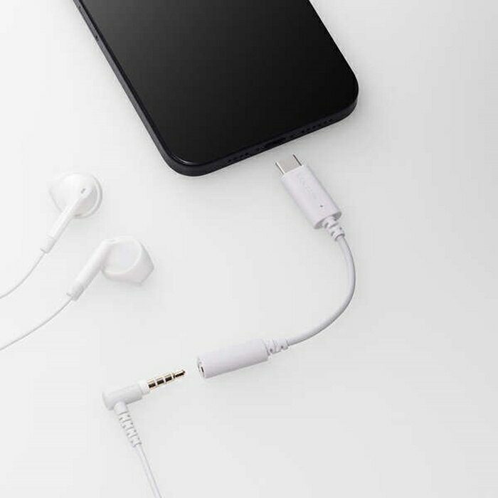 ELECOM USB Type-C-3.5mm変換ケーブル ホワイト 変換アダプター 変換ケーブル DAC オーディオアクセサリー エレコム e-earphone-10038274 eイヤホン楽天市場店 サンプル画像2