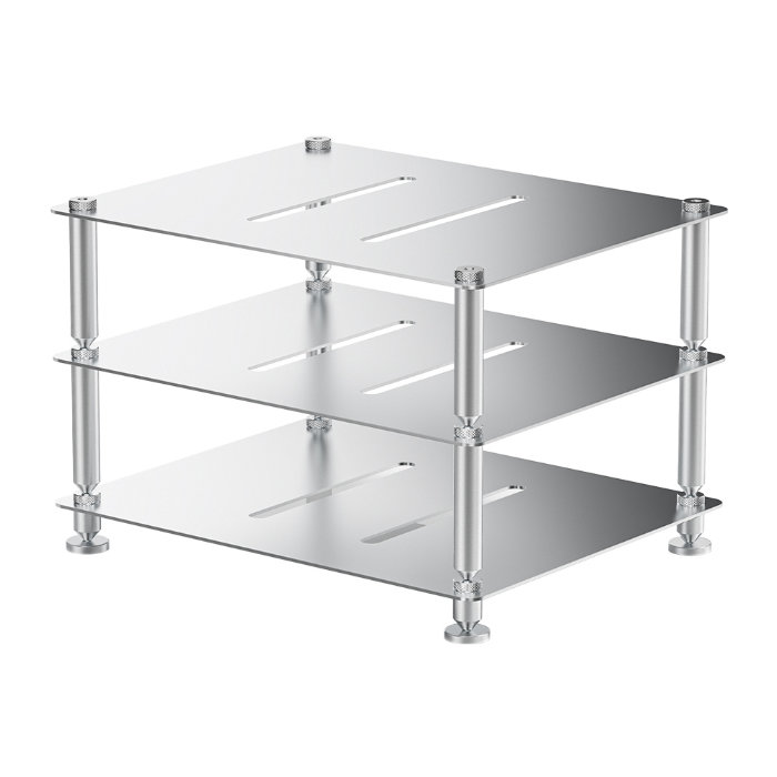 (6月26日発売予定) FIIO Modular Racking Silverオーディオラック デスクトップ 組み立て式 1〜3段調節 モジュラー構造設計 耐荷重 最大10kg 放熱用ベントスリット搭載 フィーオ