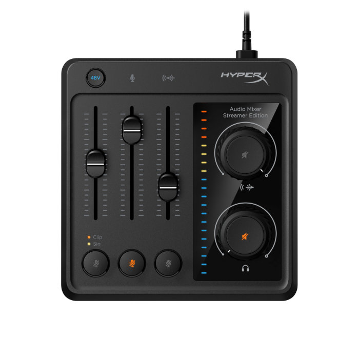 Rakuten - Hyper X HyperX Audio Mixer【73C12AA】オーディオミキサー XLRマイク入力 3.5mmマイク入力 3.5mmステレオライン入力 96kHzの録音に対応 USBインターフェイス ハイパーエックス【グループC】