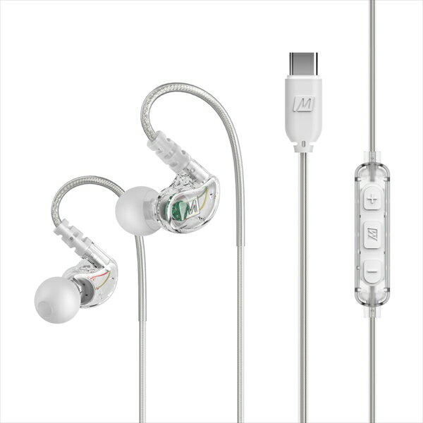 SHURE イヤホン 【5/18限定★抽選で最大100%ポイントバック！(要エントリー)】MEE audio M6-USB クリア 有線 イヤホン タイプC USB-C カナル型 耳掛け型 シュア掛け iPhone Android Switch (送料無料)