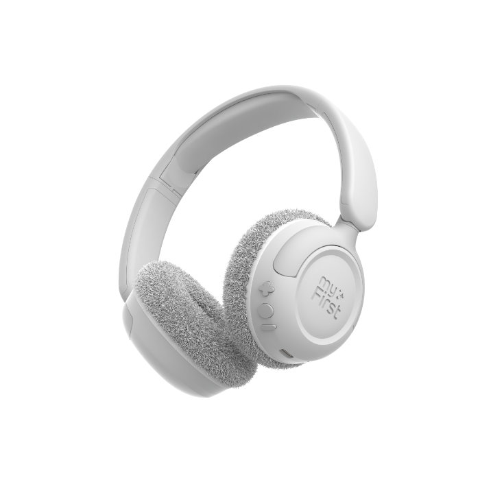 myFirst CareBuds Max Mist White ワイヤレスヘッドホン 子供向けヘッドホン キッズ向けヘッドホン 有線 最大音量リミッター 自動外部音取込モード 交換式イヤーパッド マイファースト