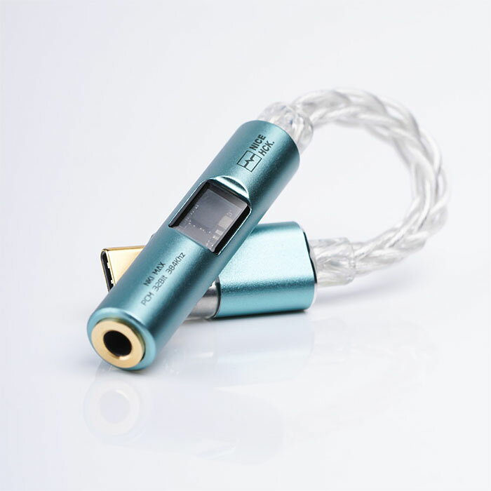 NICEHCK NK1 MAX グリーン 変換ケーブル USB Type-C to 3.5mm イヤホンジャック DA...