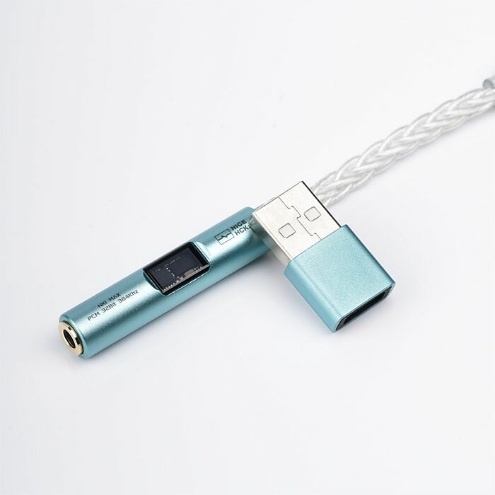 NICEHCK NK1 MAX グリーン 変換ケーブル USB Type-C to 3.5mm イヤホンジャック DA...