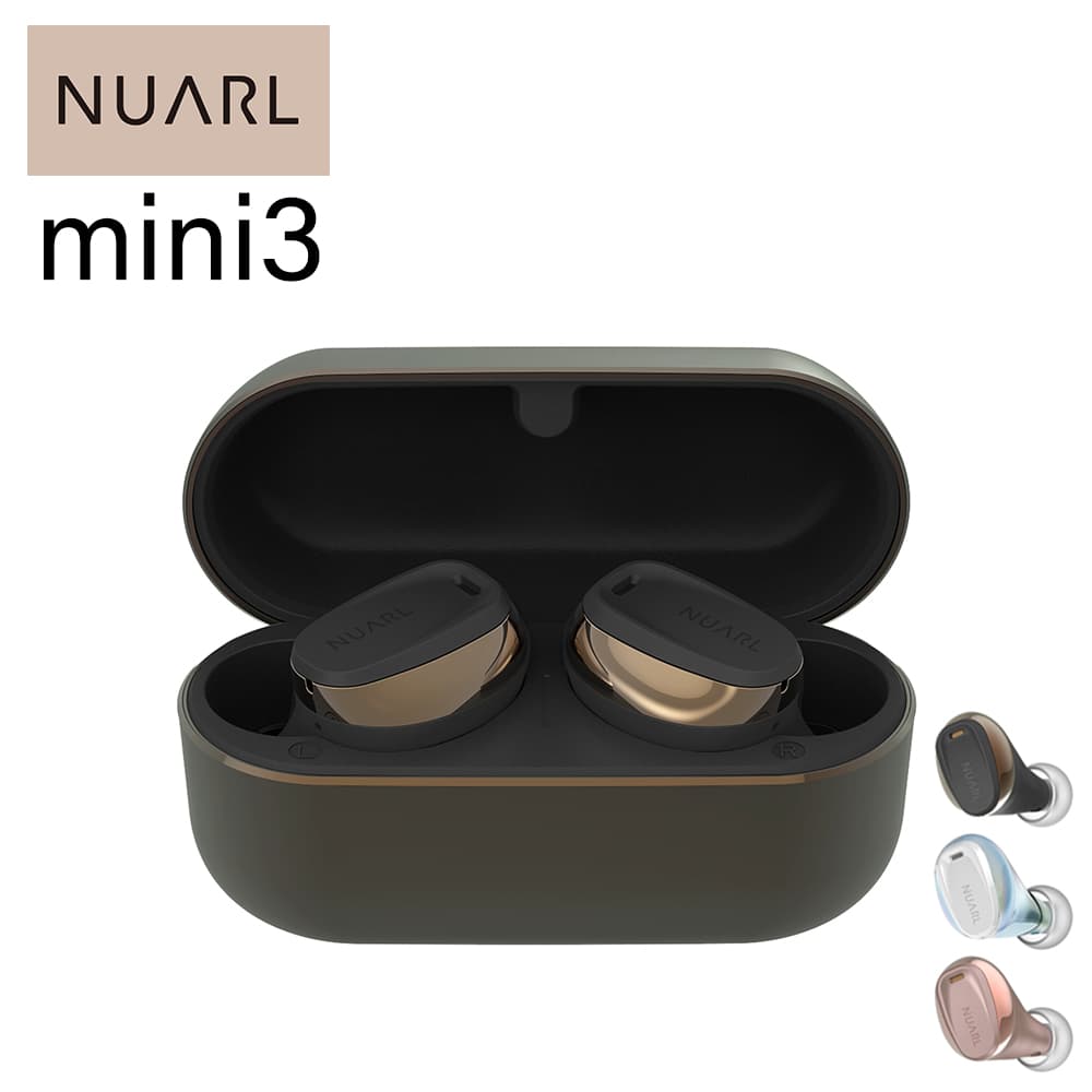 【6/5限定★抽選で最大100 ポイントバック！(要エントリー)】NUARL ヌアール mini3 EARBUDS ブラックゴールド ワイヤレスイヤホン ノイズキャンセリング Bluetooth ノイズキャンセル イヤホン ワイヤレス ブルートゥース 通話 ゲーミングイヤホン