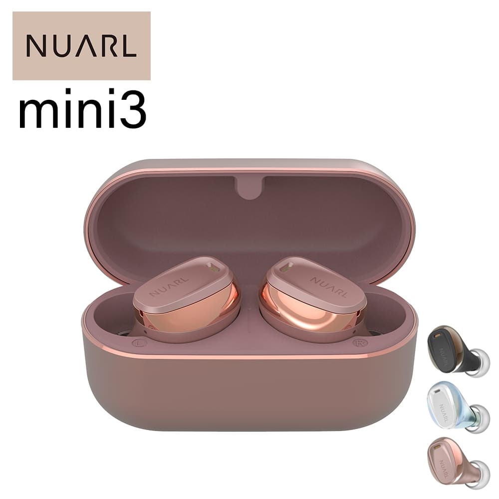 【6/5限定★抽選で最大100%ポイントバック！(要エントリー)】NUARL ヌアール mini3 EARBUDS ローズゴールド ワイヤレスイヤホン ノイズキャンセリング Bluetooth ノイズキャンセル イヤホン ワイヤレス ブルートゥース 通話 ゲーミングイヤホン