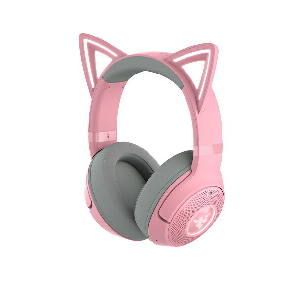 楽天eイヤホン楽天市場店【6/1限定★抽選で最大100％ポイントバック！（要エントリー）】Razer Kraken Kitty V2 BT （Quartz Pink） ゲーミングヘッドセット Bluetooth ワイヤレス ヘッドホン レイザー クラーケン キティ ピンク 猫耳 ネコ耳 国内正規品