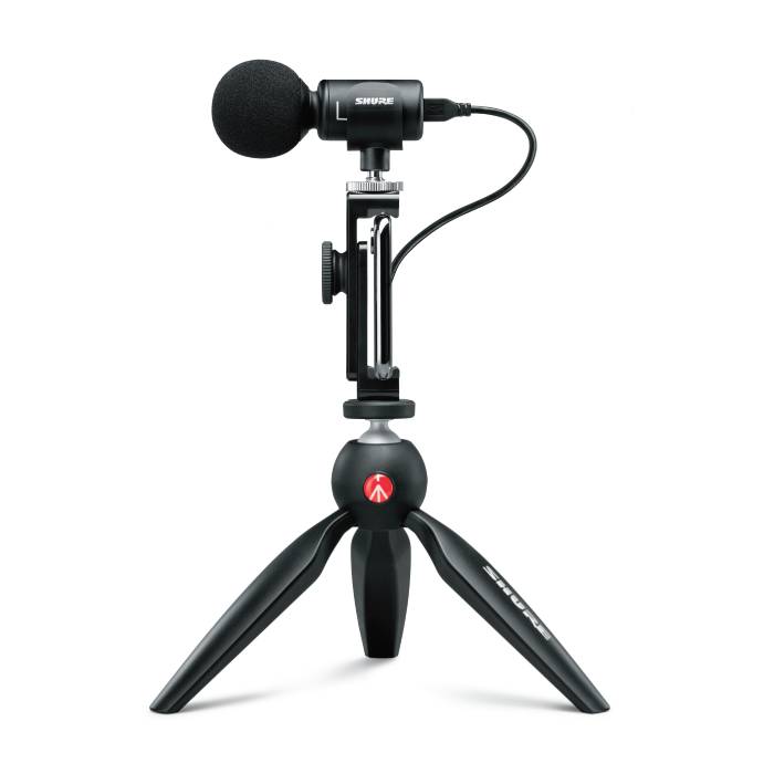 【5/25限定★抽選で最大100%ポイントバック！(要エントリー)】SHURE MV88+ ビデオキット スマホ用マイク iOS Android対応 動画制作 クリエイター ビデオグラファー 録音 USB接続