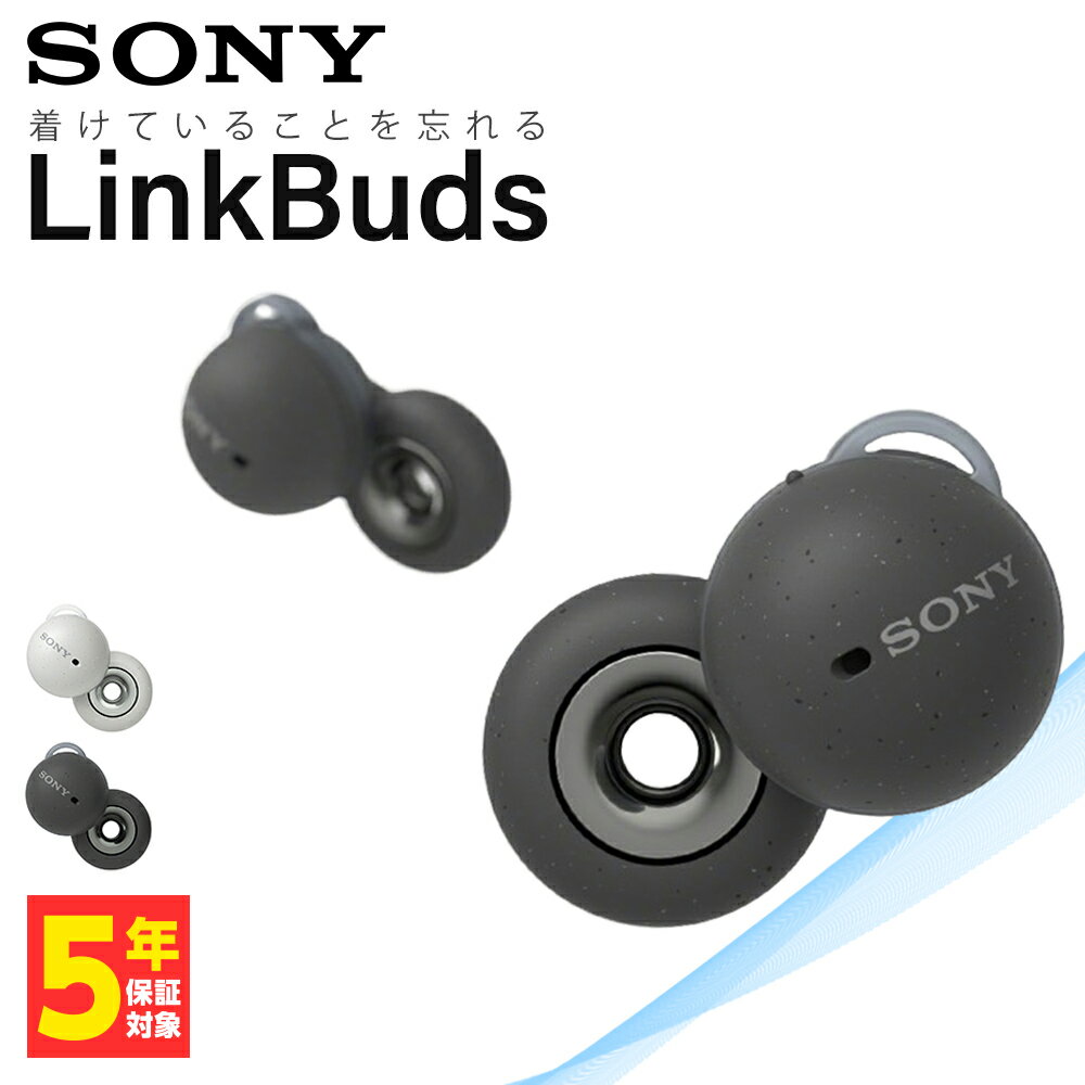 SONY ソニー LinkBuds グレー WF-L900 HM ワイヤレスイヤホン Bluetooth 耳を塞がない 開放型 マルチポイント 2台同時接続 iPhone Android PC 通話 マイク付き 防水 小型 軽量