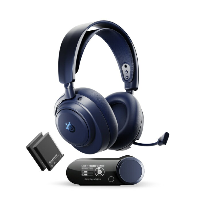 【6/25限定★抽選で最大100%ポイントバック！(要エントリー)】SteelSeries Arctis Nova Pro Omni MidnightBlue【61723】ゲーミングヘッドセット ワイヤレス 無線 超低遅延 Bluetooth LC3 LE Audio対応 ノイズキャンセリング搭載 交換式バッテリー スティールシリーズ