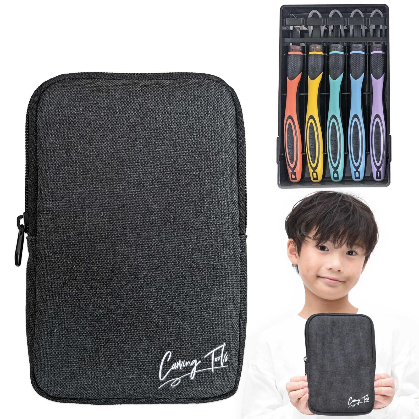 彫刻刀セット Dカービング 2WAY グリップ彫刻刀 安全ガード付き 義春全鋼製刃 よしはる 小学生 女の子 男の子 右利き 左利き 彫刻刀 取り外しガード付き 5本セット 切れ味 学校授業 すべりにくい 安定感 シンプル 小学校 工作 版画 デニム調