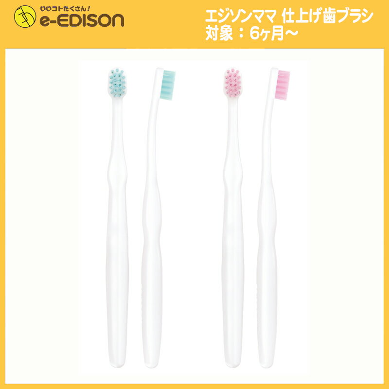 【送料無料】EDISON Mama 仕上げ歯ブラシ(2本入り) 乳歯ケア 6ヶ月ごろから対象(歯の生え始めから) 2