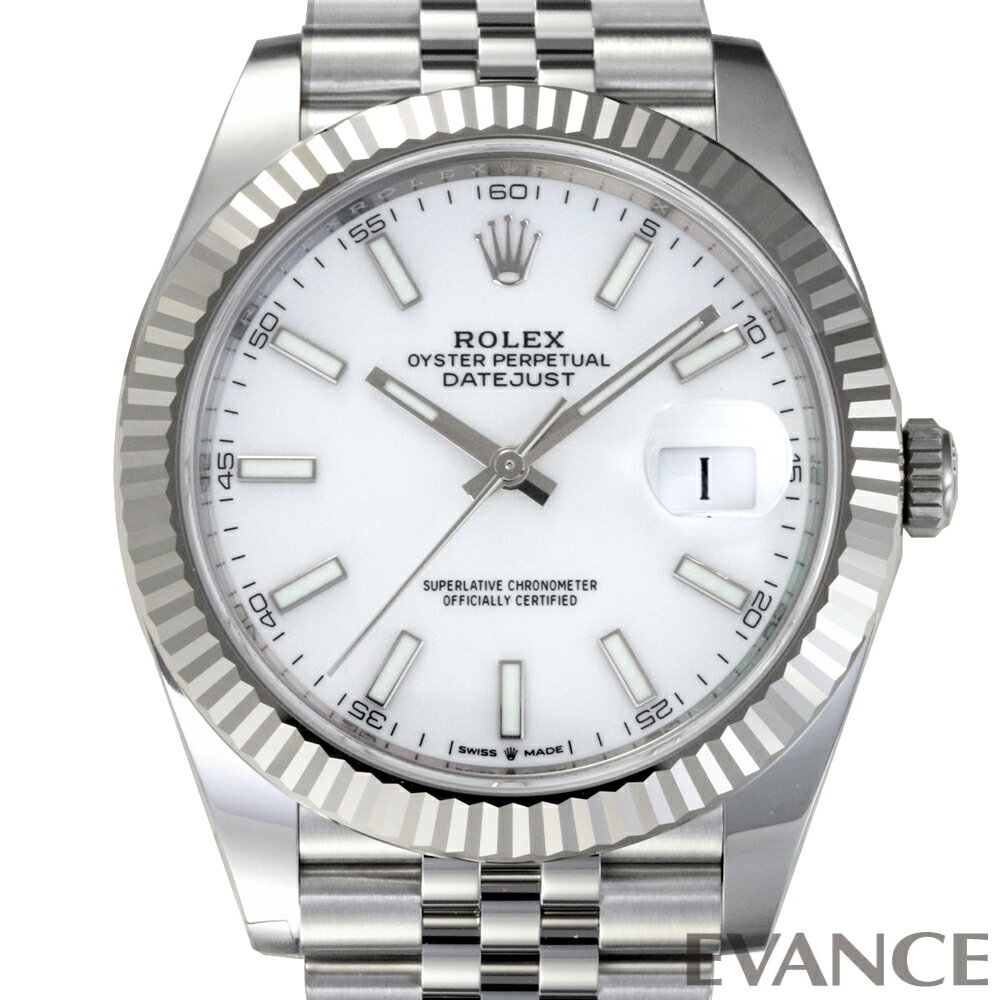 デイトジャスト 腕時計（メンズ） 【新品】 ロレックス デイトジャスト 41 126334 ホワイト メンズ 【腕時計】【ROLEX】