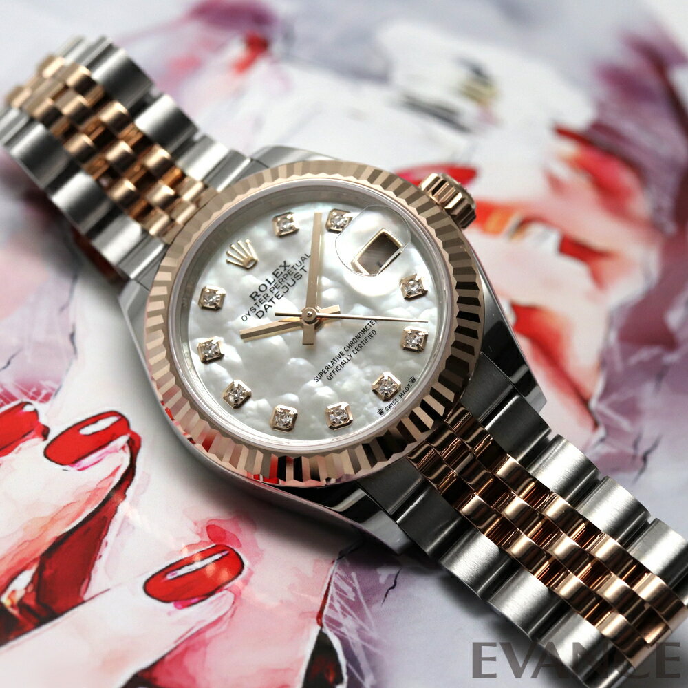 【新品】 ロレックス デイトジャスト 28 279171NG ホワイトマザーオブパール レディース 【腕時計】【ROLEX】