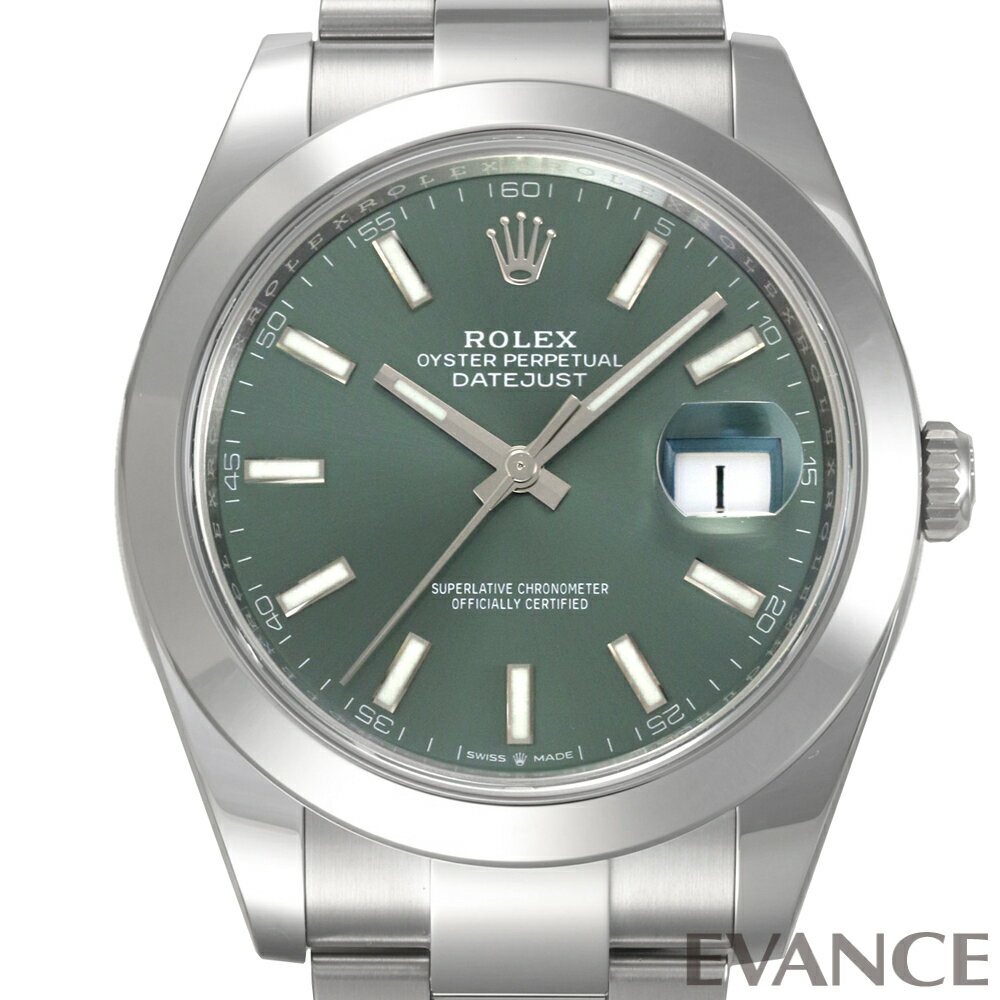 デイトジャスト 腕時計（メンズ） 【新品】 ロレックス デイトジャスト 41 126300 ミントグリーン メンズ 【腕時計】【ROLEX】
