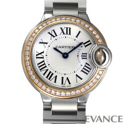 【未使用品】 カルティエ バロンブルー ドゥ カルティエ 28mm WE902079 シルバー レディース 【腕時計】【CARTIER】