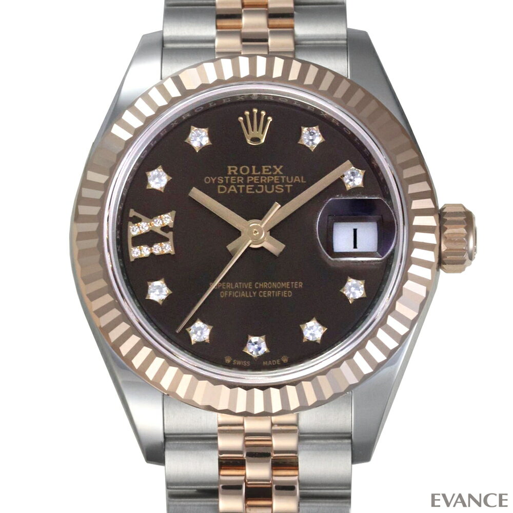 デイトジャスト 【新品】 ロレックス デイトジャスト 28 279171G チョコレート レディース 【腕時計】【ROLEX】