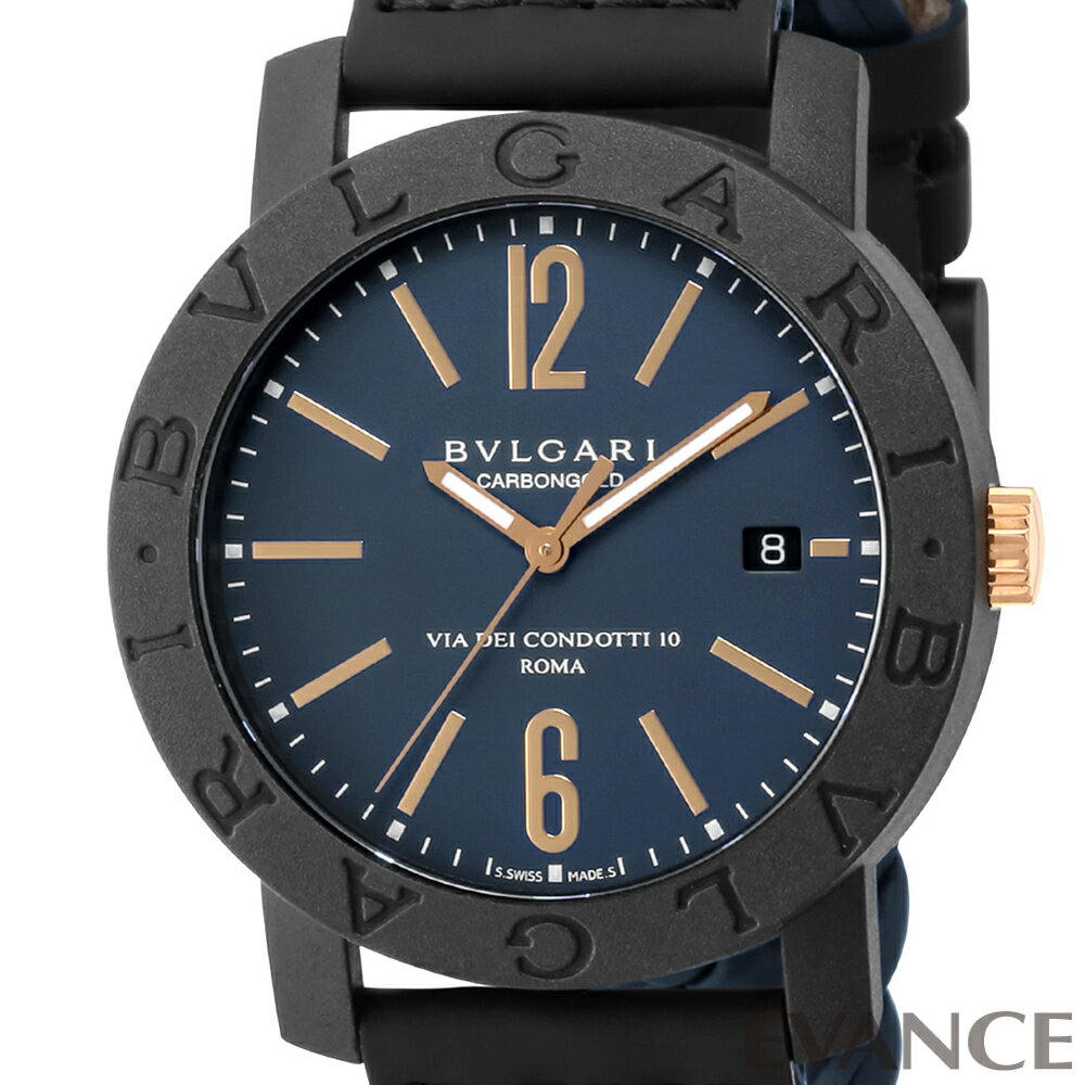 【新品】 ブルガリ ブルガリ・ブルガリ カーボン ゴールド BBP40C3CGLD ブルー メンズ 【腕時計】【BVLGARI】