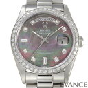 【中古】 ロレックス デイデイト 18346A ブラックマザーオブパール N番 メンズ 【腕時計】【ROLEX】