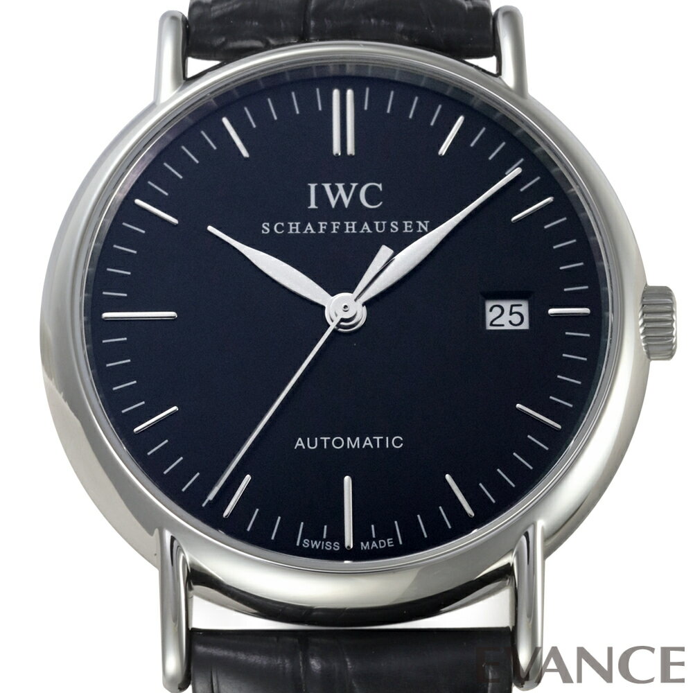 【中古】 IWC ポートフィノ オートマティック IW356308 ブラック メンズ 【腕時計】
