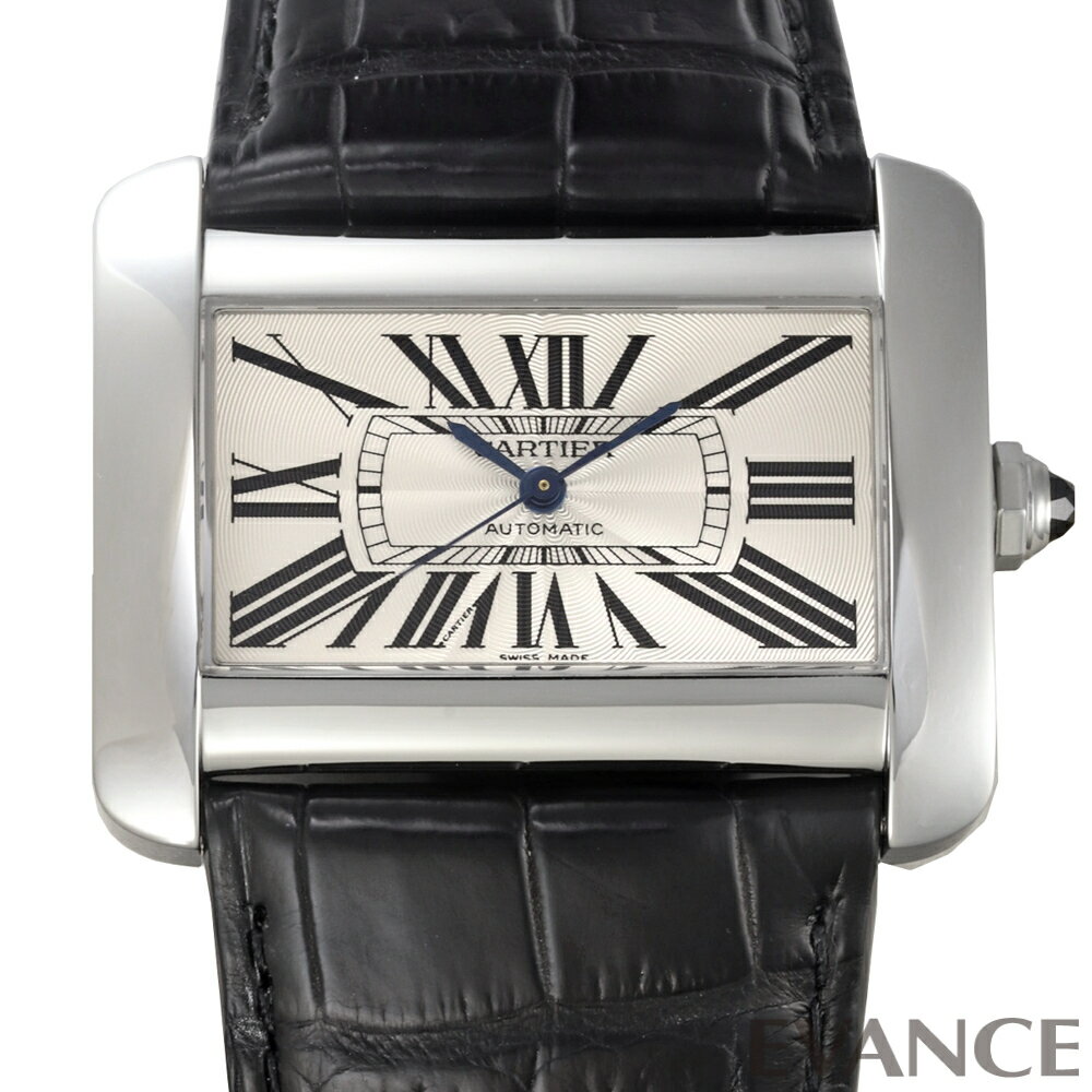 【中古】 カルティエ タンク ディヴァン LM W6300755 シルバー メンズ 【腕時計】【CA ...