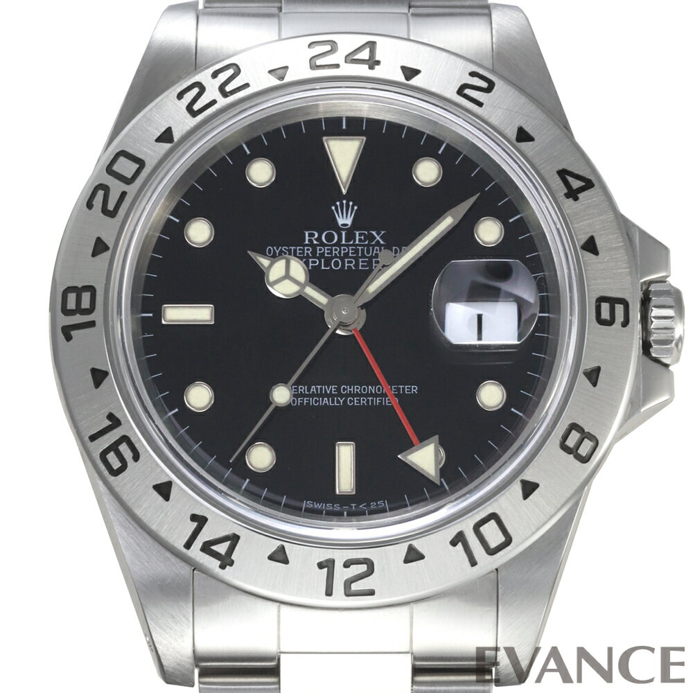 【中古】 ロレックス エクスプローラーII 16570 ブラック U番 メンズ 【腕時計】【ROLEX】