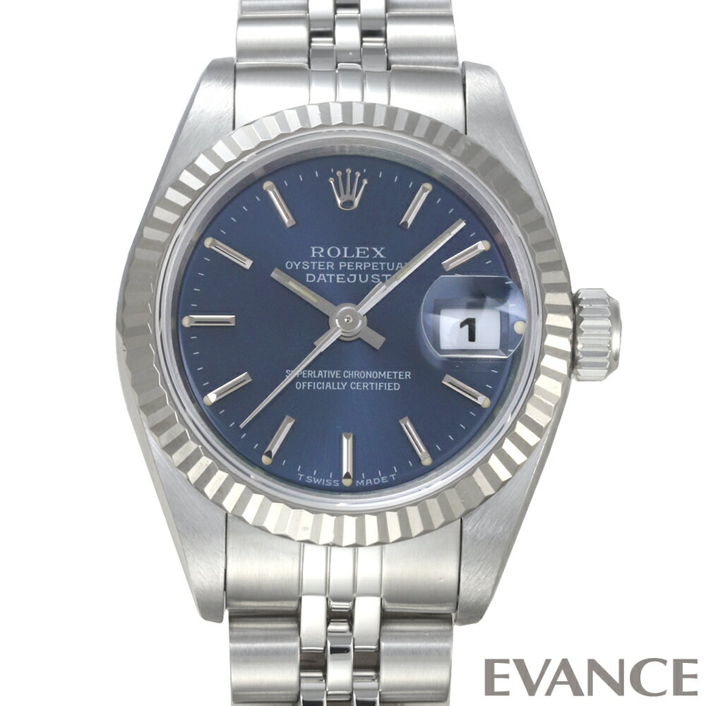 【中古】 ロレックス デイトジャスト 69174 ブルー U番 レディース 【腕時計】【ROLEX】