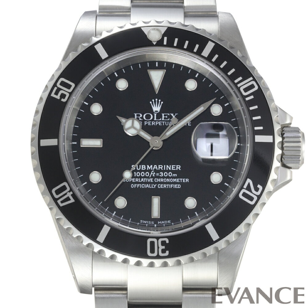【中古】 ロレックス サブマリーナ デイト 16610 ブラック P番 メンズ 【腕時計】...