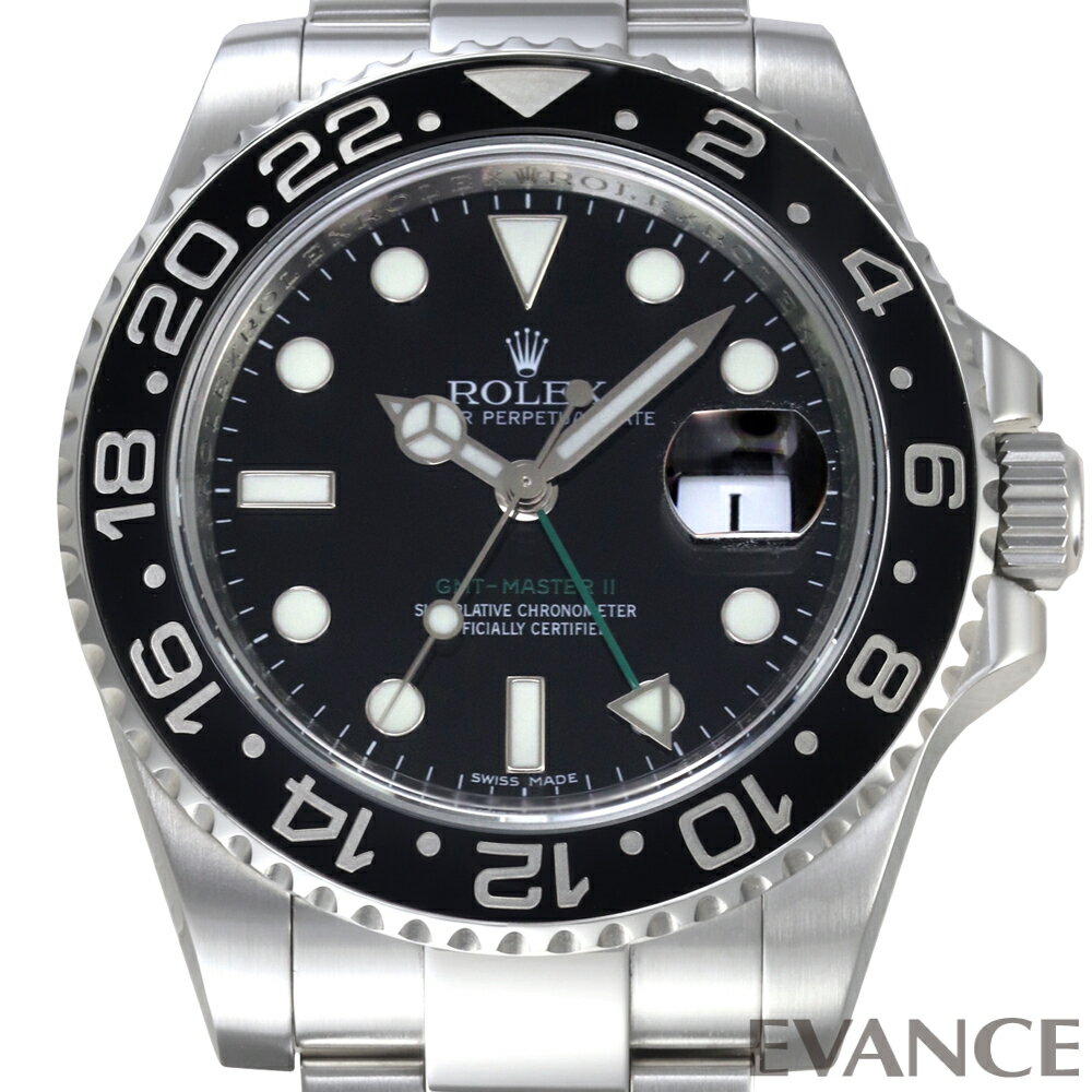 【中古】 ロレックス GMTマスターII 116710LN 黒ベゼル V番 メンズ 【腕時計】【RO...