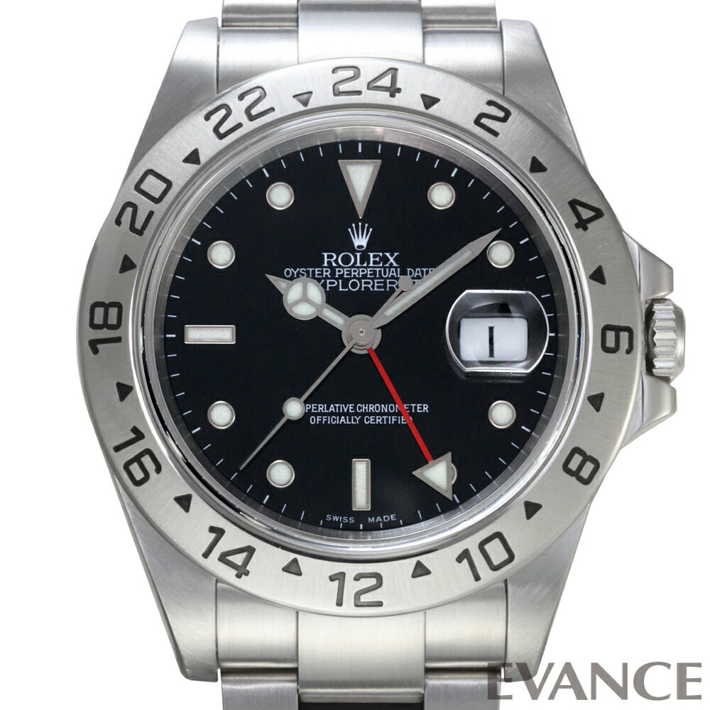 【中古】 ロレックス エクスプローラーII 16570 ブラック P番 メンズ 【腕時計】【ROLEX】