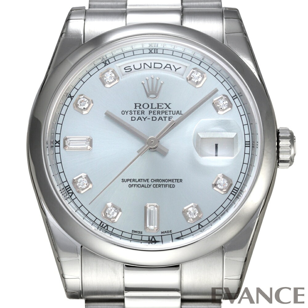 【中古】 ロレックス デイデイト 118206A アイスブルー K番 メンズ 【腕時計】【ROLEX】