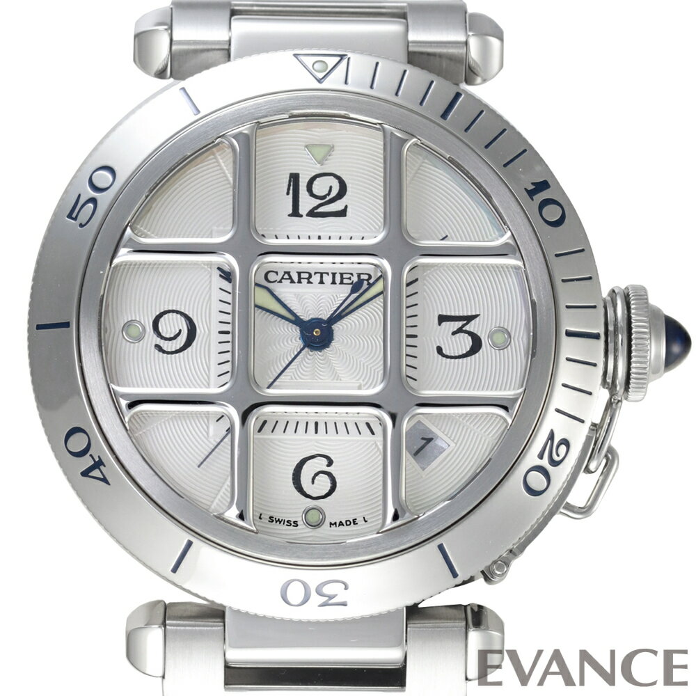 ◆週替りポイントUP◆【中古】 カルティエ パシャ グリッド 38mm W31040H3 シルバー メンズ 【腕時計】【CARTIER】