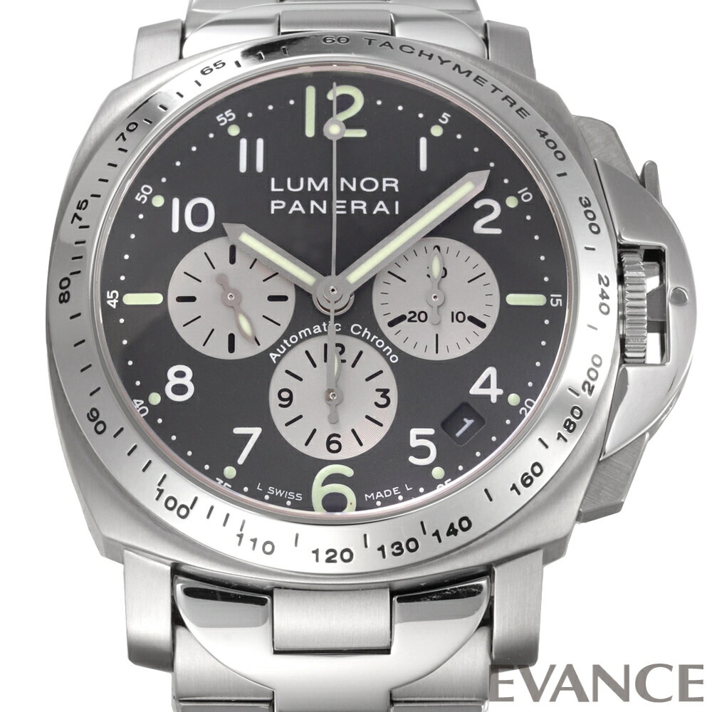 Lumino - 【中古】 パネライ ルミノール クロノグラフ PAM00122 グレー／シルバー E番 メンズ 【腕時計】【PANERAI】