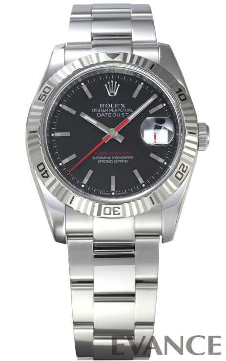 【中古】 ロレックス デイトジャスト ターノグラフ 116264 ブラック F番 メンズ 【腕時計】【ROLEX】